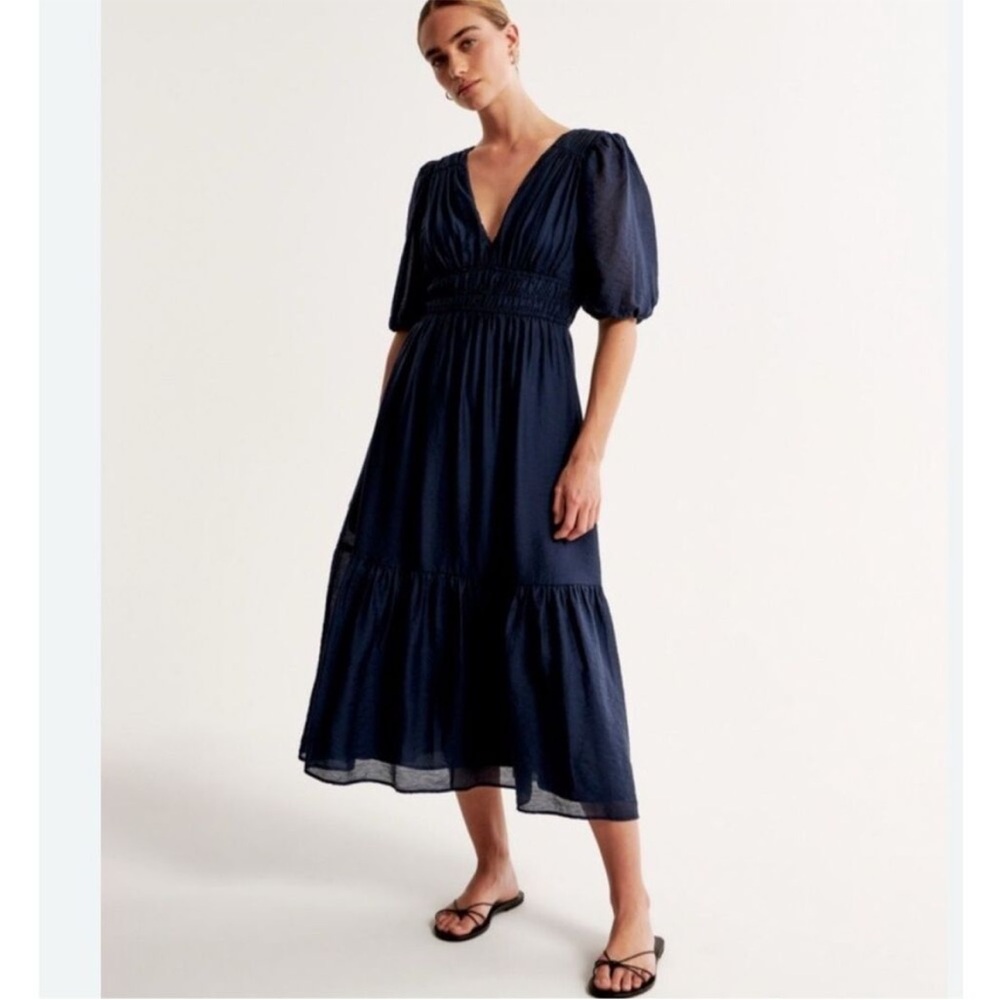 Floaty Plunge Midi Dress size S - Picture 2 of 6